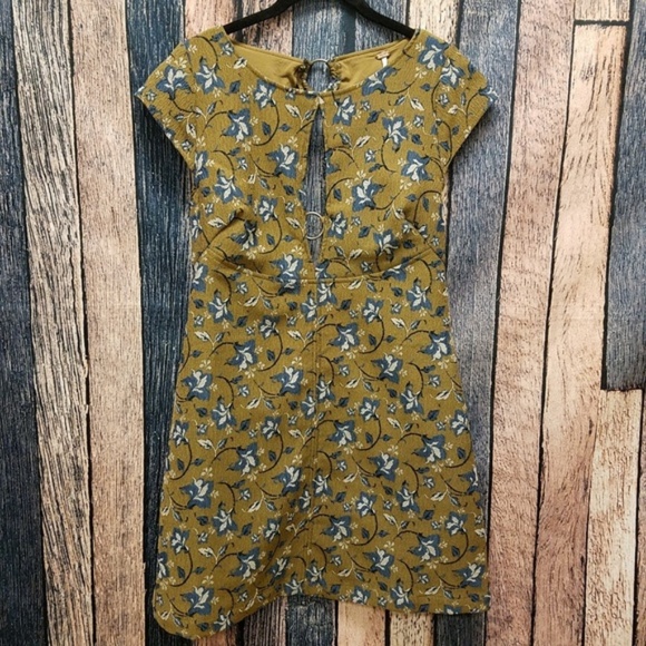 Free People Say Yes Mini Dress in Mustard - Picture 1 of 5